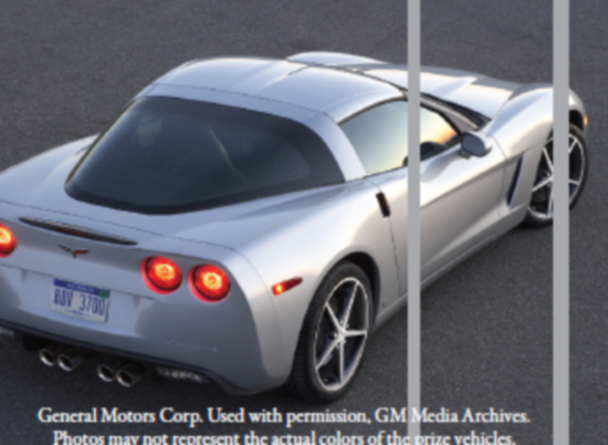 2011 Corvette Coupe and $50,000