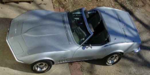 1969 Corvette Convertible from above