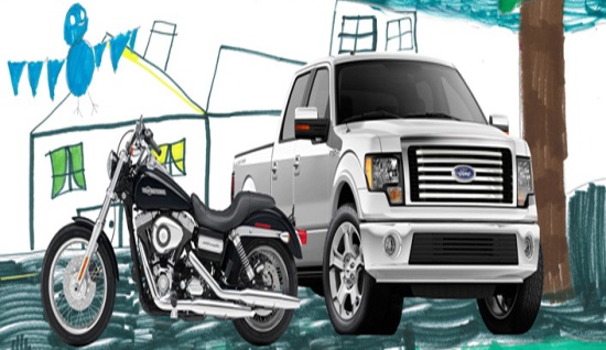 2011 Ford F-150 XLT or  H.D. Dyna Super Glide