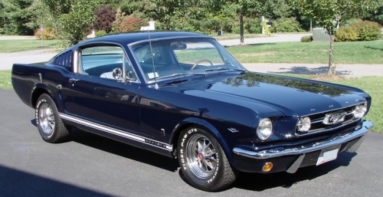 1966 Blue fastback ford gt mustang sale #3