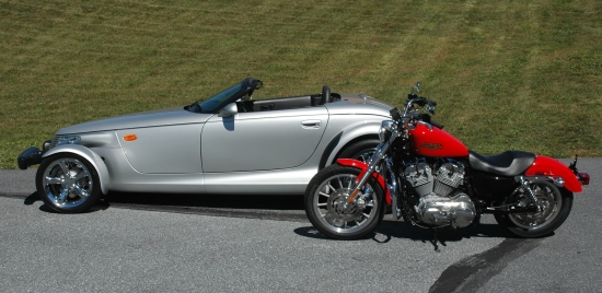 2000 Plymouth Prowler and 2010 Harley Davidson Sportster