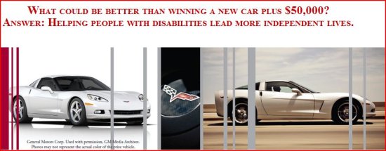 Easter Seals 2012 no.56- 2013 Corvette & $50,000