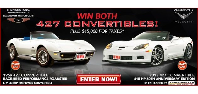 Dream Giveaway 2013 -1969 and 2013 Corvette 427 convertibles -