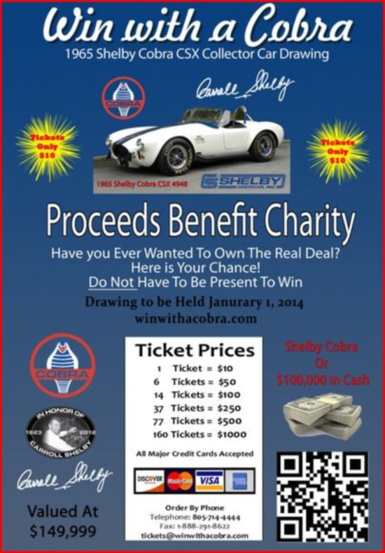 Gregory Motorsports Fresno Jan.2014 Raffle -1965 Shelby Cobra -