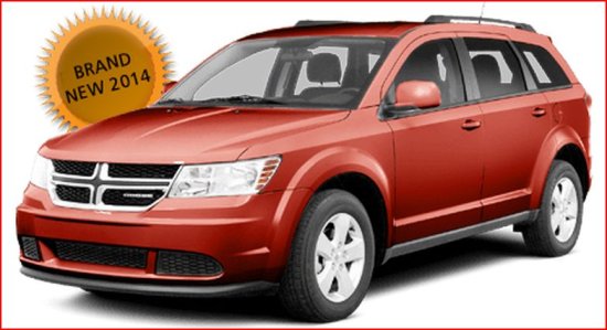 Eastern Long Island Hospital 5-16-2014 raffle - 2014 Dodge Journey or $10,000 Cash - left front