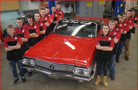 East Syracuse Minoa Spartan Garage 7-20-2014 raffle - 1963 Buick Wildcat Convertible - students