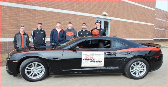 Green All Sports Booster Club 9-12-2014 raffle - 2014 Camaro LT - left side -players.#2