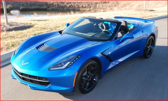 Jeff Gordon Children;s Foundation 9-29-2014 raffle - Jeff's 2014 Corvette Conv Stingray Z51 - left side top dn