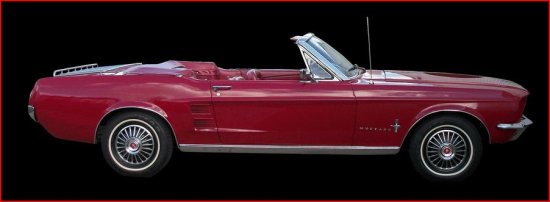 Northeast Classic Car Museum 9-26-2014 Raffle - 1967 Ford Mustang Convertible -right side top dn.