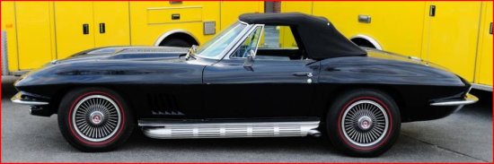 Huntingtown Volunteer Fire Department 10-19-2014 raffle - 1967 Black Corvette Convertible or $25,000 - left side close