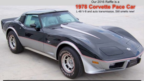 Daytona Beach Street Rods 3-27-2016 Spring raffle - 1978 Corvette Pace Car - right front