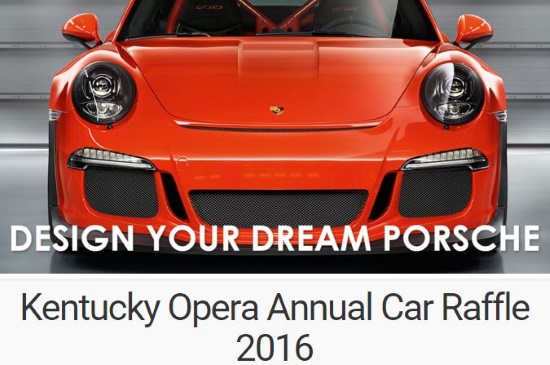 Kentucky Opera 5-31-2016 RAFFLE - 2016 Design a Porsche or $50,000 Cash - Flyer