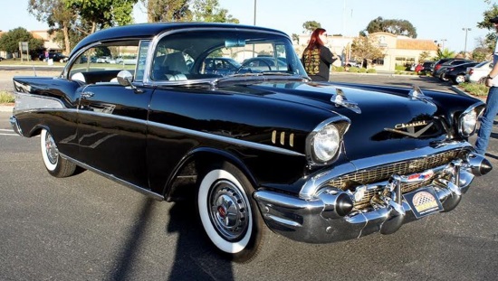 Lompoc Valley Motorsports Park Project 7-09-2016 raffle - 1957 Chevy Bel-Air - right front.