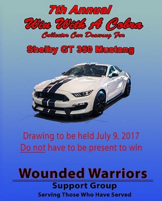 Wounded Warrior Support Group 7-09-2017 drawing - 2016 Shelby Mustang GT-350 - poster 