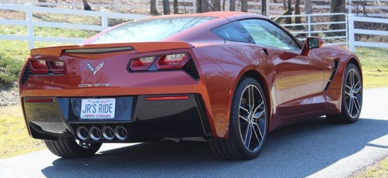 Dale Jr. Foundation 10-01-2016 raffle - Dale Jr.’s own 2016 Chevy Corvette Stingray Z51 Coupe 3LT - rear 