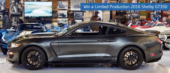 Shelby American Collection 12-10-2016 raffle - 2016 Shelby GT350 Mustang or $50,000 Cash - left side words