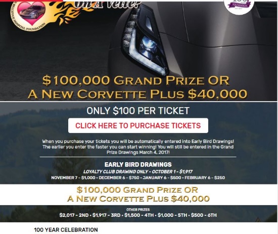 bellevue-hospital-foundation-3-04-2017-raffle-new-corvette-stingray-coupe-and-40000-or-100000-cash-flyer-