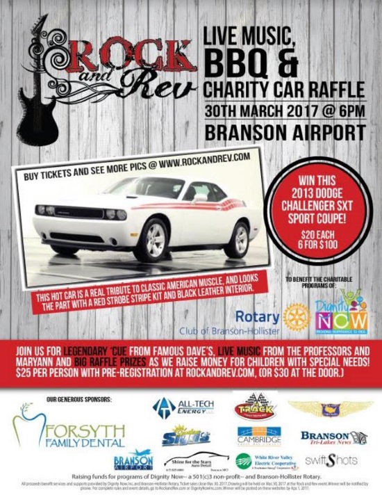 Dignity Now, Inc (Rock and Rev) 3-30-2017 raffle - 2013 Dodge Challenger SXT - Flyer