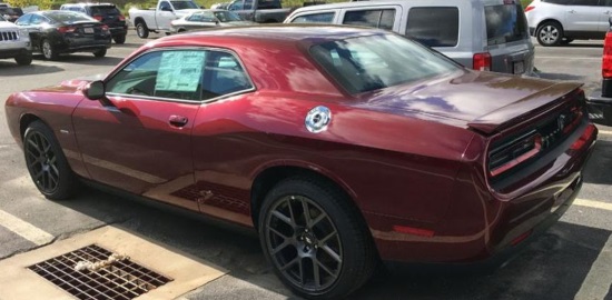 Bakerville Library 9-30-2017 raffle - 2017 Challenger RT - left rear 