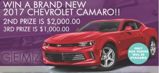 GEMZ Community Development 6-16-2017 raffle - 2017 Chevrolet Camaro - left front car.#3 