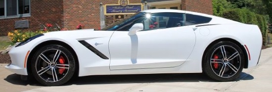 Christian Brothers Academy 1-13-2017 raffle - 2016 White Corvette Stingray Coupe or $35,000 CASH - left side