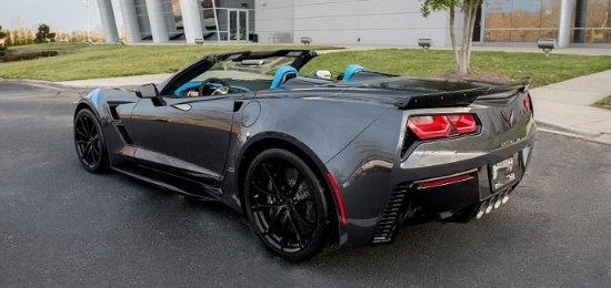 Jeff Gordon Childrens Foundation 7-21-2017 raffle - Jeff's 2017 Corvette Grand Sport Convertible 3LT Collector Edition - left rear