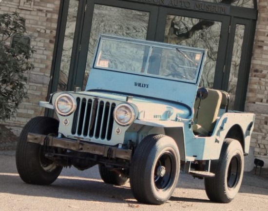 Larz Anderson Auto Museum 7-23-2017 raffle - 1948 Willys CJ-2A - left front