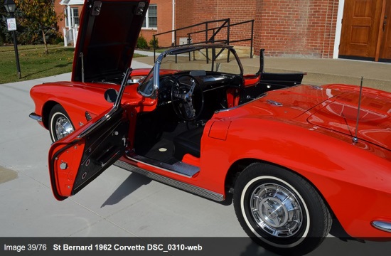 Saint Bernard Catholic Church 8-19-2017 raffle - 1962 Corvette Convertible, 327-340 HP - left side door open 