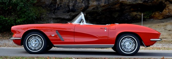 Saint Bernard Catholic Church 8-19-2017 raffle - 1962 Corvette Convertible, 327-340 HP - left side top down 