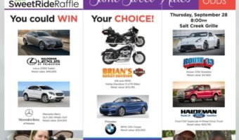 Big Brothers Big Sisters of Mercer County 9-28-2017raffle - Choose 1 of 5 cars or pair of Harley's - Flyer