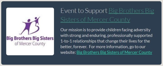 Big Brothers Big Sisters of Mercer County 9-28-2017raffle - Choose 1 of 5 cars or pair of Harley's - logo 