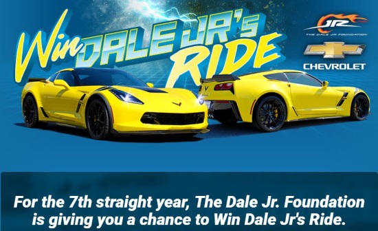 Dale Jr. Foundation 10-02-2017 raffle - Dale Jr.’s 2017 Corvette Grand Sport Coupe 3LT - poster # 2