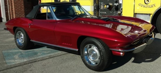 Huntingtown Volunteer Fire Department 10-15-2017 raffle - 1967 CORVETTE CONVERTIBLE or $25,000 Cash - right front.close 