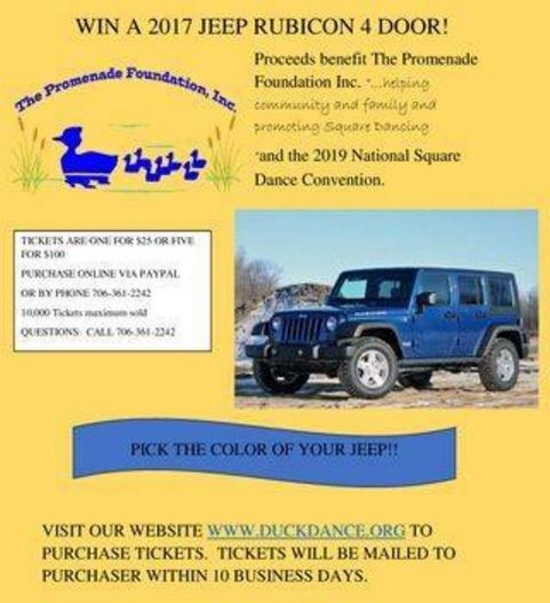 Promenade Foundation 10-21-2017 raffle - 2017 Jeep Rubicon Four Door - Flyer 