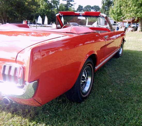 Rotary Club of St. Michaels 10-11-2017 raffle - 1965 Mustang Convertible or $20,000 Cash - right rear 