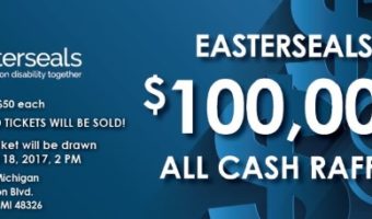 Easter Seals, Michigan 11-18-2017 raffle - Choose your vehicle with $100,000 Cash Prize - poster