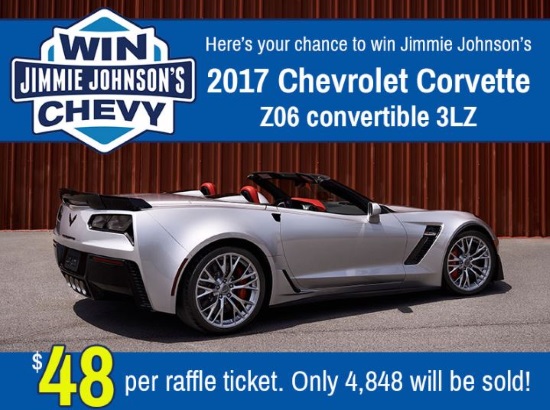 Jimmie Johnson Foundation 11-20-2017 raffle - 2017 Chevrolet Corvette Z06 convertible 3LZ - Poster 