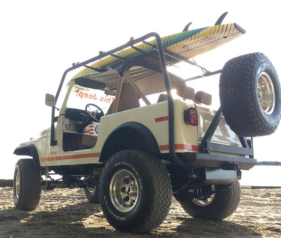 Presque Isle Partnership 11-04-2017 drawing - 1979 JEEP CJ-7, Paddle Board and Cooler or $20,000 Cash - left rear 