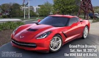 Rotary Club of Batavia, Illinois 11-18-2017 raffle - 2018 Corvette Coupe (1LT) or $45,000 Cash - left front