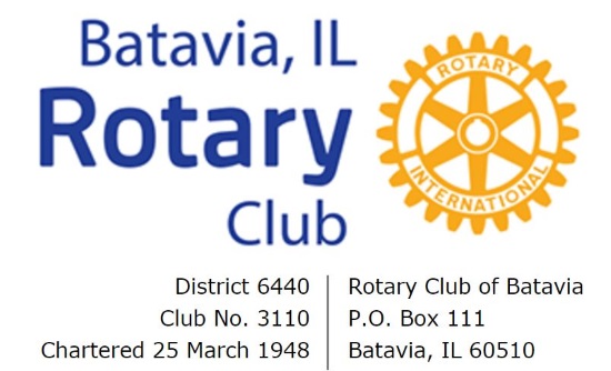 Rotary Club of Batavia, Illinois 11-18-2017 raffle - 2018 Corvette Coupe (1LT) or $45,000 Cash - logo 