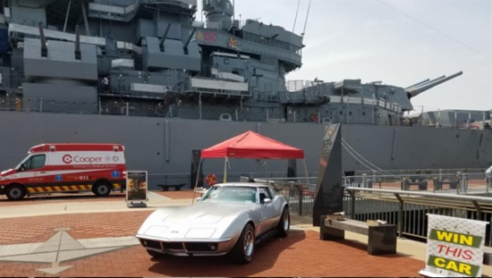 Veterans Group, The 11-11-2017 raffle - 1969 Corvette Stingray 350 - front..ship