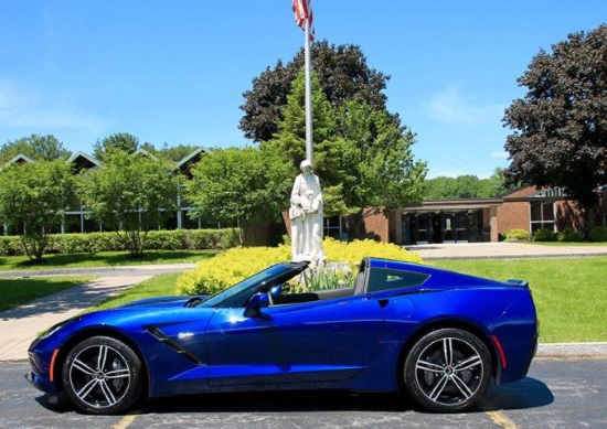 Christian Brothers Academy 1- 12-2018 raffle - 2017 Admiral Blue Corvette Stingray Coupe - left side 