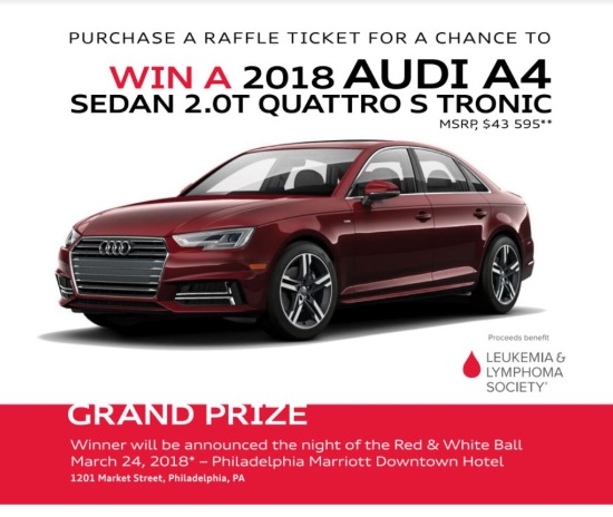 Leukemia & Lymphoma Society 3-24-2018 raffle - 2018 Audi A4 Sedan 2.0T Quattro S Tronic - Flyer 