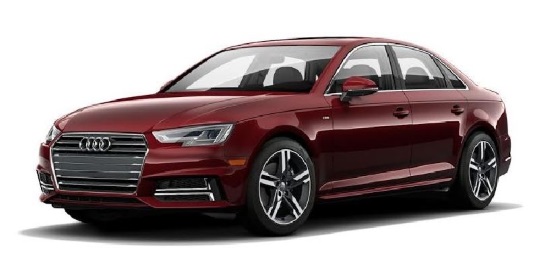 Leukemia & Lymphoma Society 3-24-2018 raffle - 2018 Audi A4 Sedan 2.0T Quattro S Tronic - left front plain 