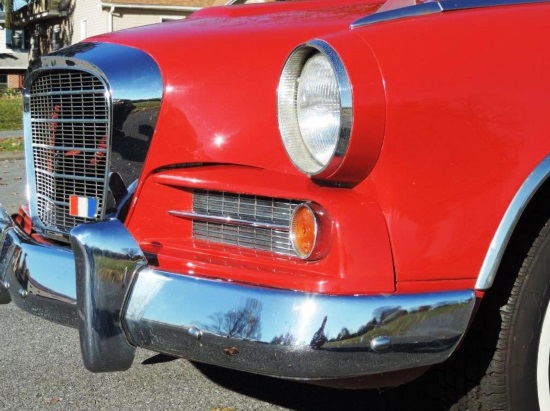 Studebaker Drivers Club Keystone Region 3-10-2018 raffle - 1963 Studebaker GranTurismo Hawk - left front.grill 