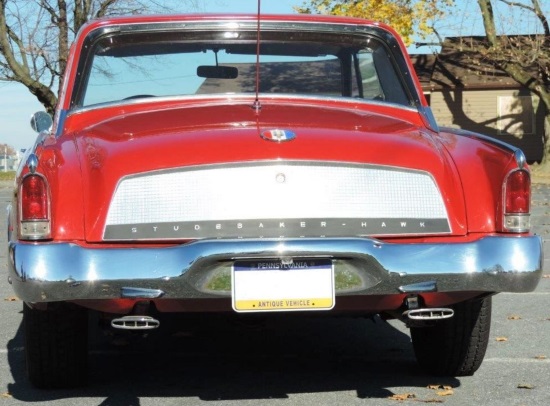 Studebaker Drivers Club Keystone Region 3-10-2018 raffle - 1963 Studebaker GranTurismo Hawk - rear 