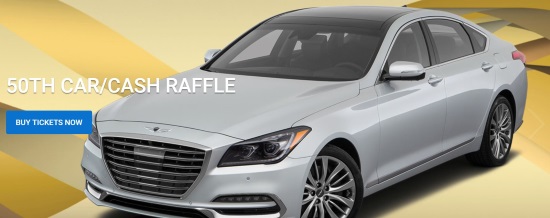 WGTE 4-06-2018 raffle - 2018 Genesis G80 3.8 Sedan AWD or $50,000 - left front