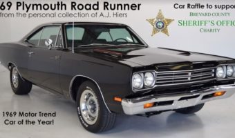 Brevard County Sheriff’s Office Charity, Inc 7-07-2018 raffle - 1969 Plymouth Road Runner - right front.with badge