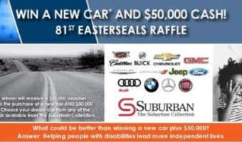 Easter Seals Michigan 8-04-2018 raffle - Win a NEW CAR and $50,000 Cash - Poster