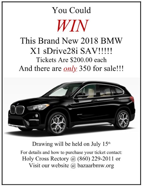 Holy Cross Church 7-15-2018 drawing - 2018 BMW X1 sDrive28i Sports Activity - Poster 